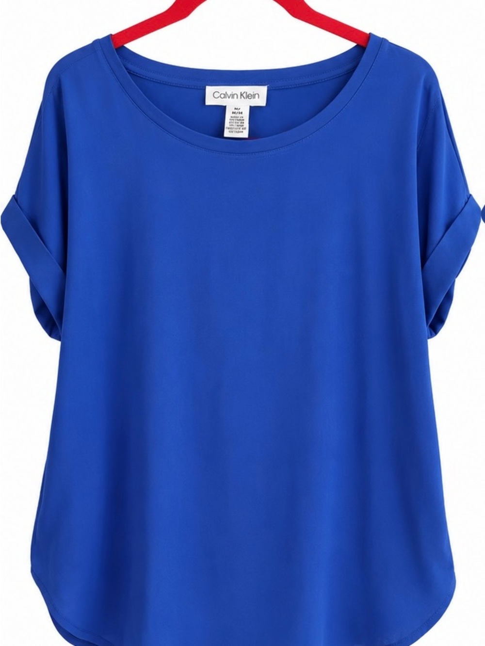 Calvin Klein Cobalt Blue Short Sleeve Scoop Neck Tee